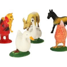 WOWO Set 12 Figurinek Hospodářských Zvířat Kráva, Kůň a Další - Farmářská Kolekce