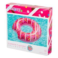 WOWO Bestway 36118 - Růžový Nafukovací Plavecký Kruh Donut, 107cm, Max Zátěž 100kg