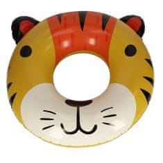 WOWO Nafukovací Plavecký Kruh s Tygřím Motivem, Průměr 80 cm, Nosnost 60 kg