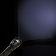 Ikonka Taktická vojenská svítilna 800 lumenů LED ZOOM s výkonnou dobíjecí baterií USB