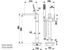 KFA armatura Logon vanová baterie, černá (5135-510-81)