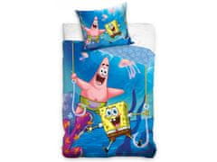 Carbotex Dětské povlečení Sponge Bob Na Háčku 140x200 + 70x90