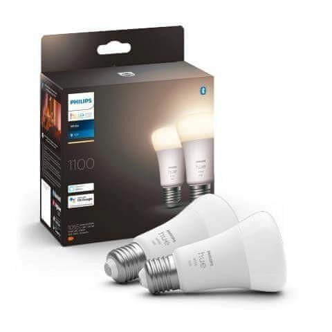 Philips Hue Bluetooth LED White set 2ks žárovek Philips 8719514289192 E27 A60 9,5W 1055lm 2700K stmívatelné