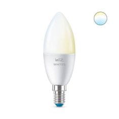 Philips LED Žárovka WiZ Tunable White 8718699787073 E14 C37 4,9-40W 470lm 2700-6500K, stmívatelná