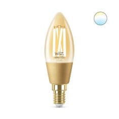 Philips LED Žárovka WiZ Tunable White Filament Amber 8718699787257 E14 C35 4,9-25W 370lm 2000-5000K, stmívatelná