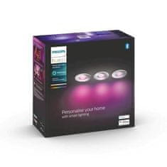 Philips Hue Bluetooth LED White and Color Ambiance set 3ks Koupelnových podhledových svítidel Philips Xamento 8719514355392 GU10 3x5,7W 3x806lm 2000-6500K RGB IP44 9,3cm chromové, stmívatelné