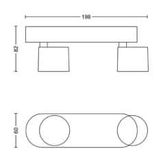 Philips Philips Star bodové LED svítidlo 2x4,5W 1000lm 2700K IP20 stmívatelné, černé