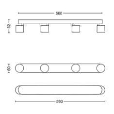 Philips Philips Star bodové LED svítidlo 4x4,5W 2000lm 2700K IP20 stmívatelné, černé