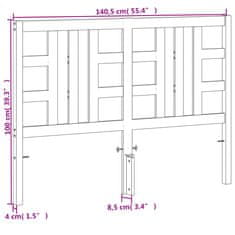 Greatstore Čelo postele voskově hnědé 135 cm masivní borové dřevo