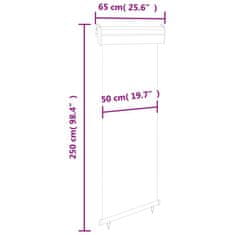 Vidaxl Balkonová zástěna 65 x 250 cm černá