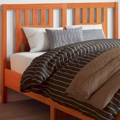 Greatstore Čelo postele voskově hnědé 140 cm masivní borové dřevo
