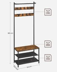 Artenat Předsíňový věšák Baal, 180 cm, černá