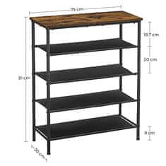 Artenat Policový botník Electron, 91 cm, černá