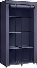 Artenat Šatní skříň Gnaw, 168 cm, textil, modrá