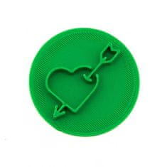 Vykrojto Srdce se šípem | valentýnské razítko na těsto | 4 cm