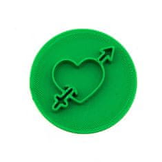 Vykrojto Srdce se šípem 2 | valentýnské razítko na těsto | 4 cm