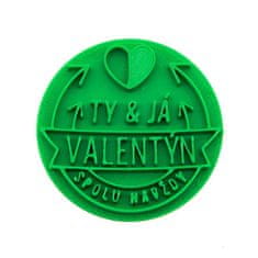 Vykrojto Valentýn 8 | razítko na těsto | 6 cm