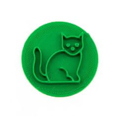 Vykrojto Strašidelná kočka | razítko na těsto | 4 cm