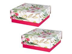 sarcia.eu Růžová poštovní krabička s květinami 20x20x8,5 cm 2