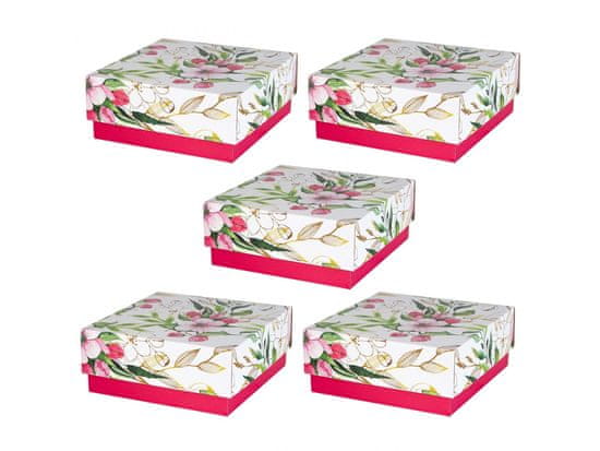 sarcia.eu Růžová poštovní krabička s květinami 20x20x8,5 cm