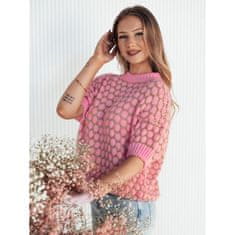 Dstreet Dámský svetr nadměrné velikosti PINGOL růžový my2305 Univerzální