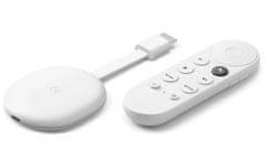 Google MMC Chromecast 4 HD/ TV/ Full HD/ 1920x1080/ USB-C/ HDMI/ Wi-Fi/ Android TV OS/ USB adaptér/ bílý