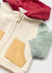 MAYORAL třídílný barevný set, mikina s kapucí, tričko s knoflíčkem s nápisem PLAY, tepláčky s elastickým pasem Velikost: 18/86