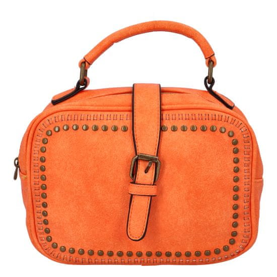 Paolo Bags Krásná koženková crossbody kabelka Espaňa, oranžová