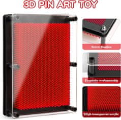Leventi Tabule kolíková 3D Pinart-Červené