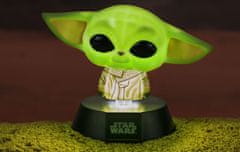 CurePink Plastová dekorativní svítící figurka Star Wars Hvězdné Války: Yoda (výška 10 cm) plast