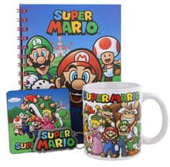 CurePink Dárkový set Nintendo|Super Mario: Evergreen (objem hrnku 315 ml)