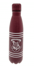 CurePink Nerezová outdoor láhev na pití Harry Potter: Crest & Stripes (objem 550 ml)