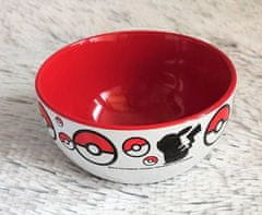 CurePink Keramická miska Pokémon: Pokéball (průměr 13 cm|13 x 7 x 13 cm)