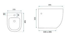 REA Carlo Mini bidet zlatá/bílá REA-C2288 - Rea