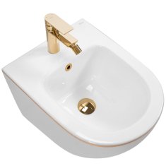 REA Carlo Mini bidet bílá/zlatá REA-C6990 - Rea