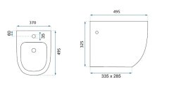 REA Carlo Mini bidet bílá/zlatá REA-C6990 - Rea