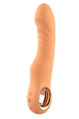 Dreamtoys Glam Flexible Ribbed Vibe (Orange), žebrovaný vibrátor vaginální