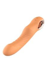 Dreamtoys Glam Flexible Ribbed Vibe (Orange), žebrovaný vibrátor vaginální