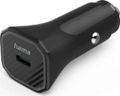 Hama Eco rychlá USB nabíječka do vozidla, USB-C PD/QC 25 W, černá