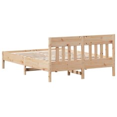 Greatstore Rám postele s čelem 160 x 200 cm masivní borové dřevo