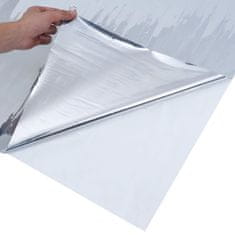 Vidaxl Solární fólie statická reflexní efekt stříbrná 90 x 500 cm PVC