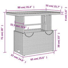 Greatstore 4dílný zahradní jídelní set s poduškami černá polyratan