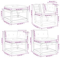 Vidaxl 8dílná zahradní sedací souprava s poduškami masivní borovice