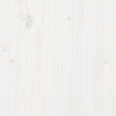 shumee Pískoviště s víkem bílé 111x111x19,5 cm masivní borové dřevo
