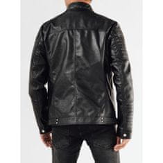 Dstreet Pánská koženková bunda SITAS černá tx4684 XL