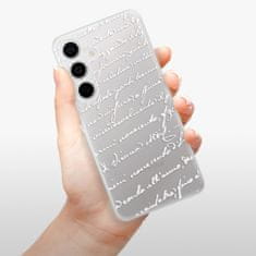 iSaprio Silikonové pouzdro - Handwriting 01 - white pro Samsung Galaxy S24