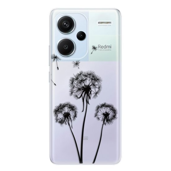 iSaprio Silikonové pouzdro - Three Dandelions - black pro Xiaomi Redmi Note 13 Pro+ 5G