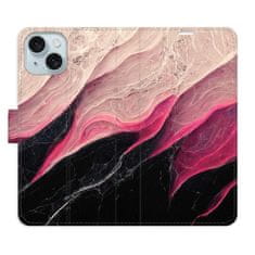 iSaprio Flipové pouzdro - BlackPink Marble pro Apple iPhone 15