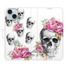 iSaprio Flipové pouzdro - Crazy Skull pro Apple iPhone 15