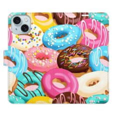 iSaprio Flipové pouzdro - Donuts Pattern 02 pro Apple iPhone 15